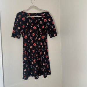Casual floral print dress